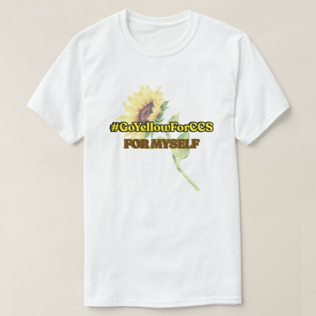 Camiseta #GoYellowForCCS - Eu mesmo Tshirt (Frente do Design)