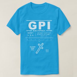 Camiseta GPI do Aeroporto Internacional de Glacier Park