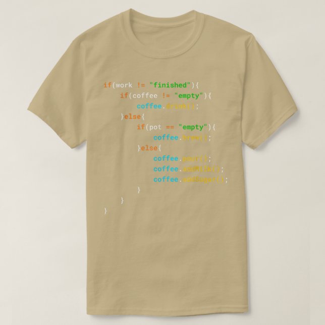 Camiseta Gpresente De Codificação De Café Funny Java Progra (Frente do Design)