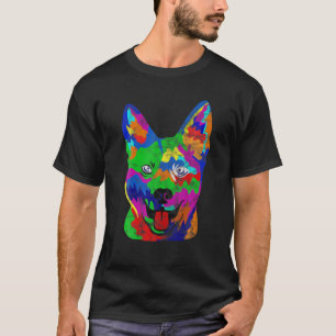 Camiseta Gpresente de Pop-Arte Fundada de Cachorro Australi