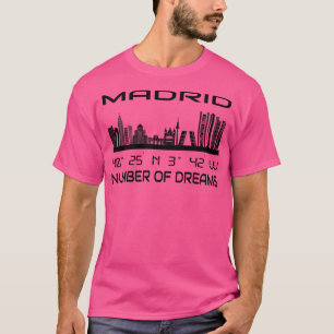 Camiseta Gps Coordena Cidade de Madrid Skyline Dream City 2
