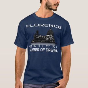 Camiseta GPS coordena Florence City Skyline Dream City