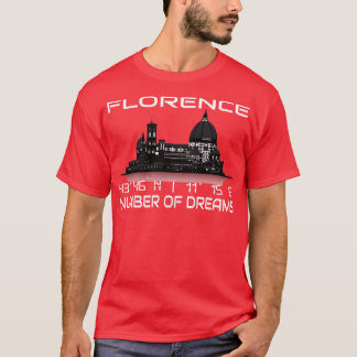 Camiseta GPS coordena Florence City Skyline Dream City