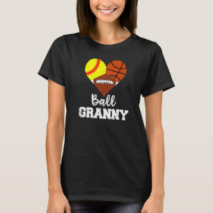 Camiseta Gr de Futebol de Basquete de Softball no Coração d