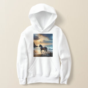 Camiseta Graça Dourada: Um Cavalo Palomino na Costa do Pôr