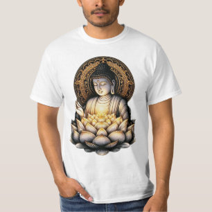 Camiseta "Graça Eterna: Buda com Lotus Sagrada"