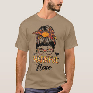 Camiseta Graças a Nene Engraçado Mensagem Bun Fall Autumn T