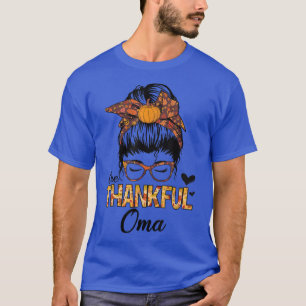 Camiseta Graças a Oma Engraçado Mensagem Bun Queda outono