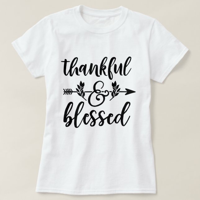 Camiseta Graças e abençoado (Frente do Design)