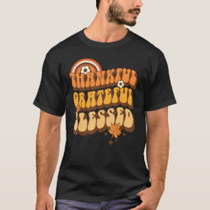 Camiseta Graças Grata, Abençoada Retro Cai Graças
