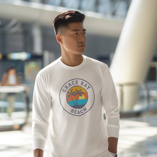 Camiseta Grace Bay Beach, Turks E Caicos Desvaneceram Cláss (Criador carregado)