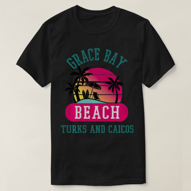 Camiseta Grace Bay Turks e Caicos Islands Beach Pal (Frente do Design)