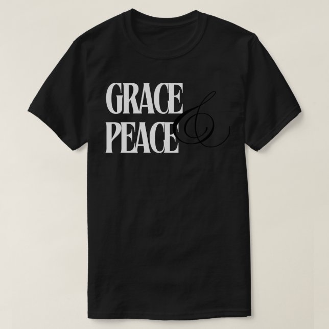 Camiseta Grace e Peace White TSirt (Frente do Design)