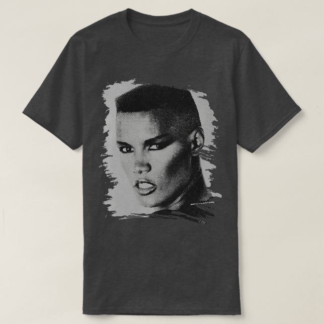 Camiseta Grace Jones Retro poster (Frente do Design)