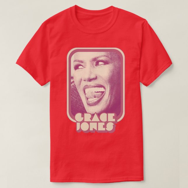 Camiseta Grace Jones Retro Style 80s Design estético (Frente do Design)