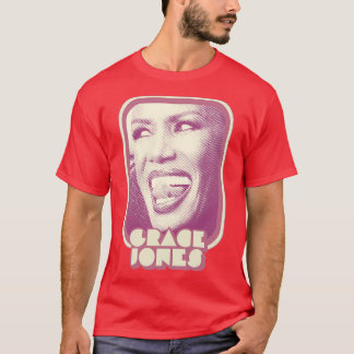 Camiseta Grace Jones Retro Style 80s Design estético