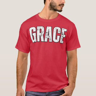 Camiseta Grace Name Gift Aniversário de Feriado de Aniversá
