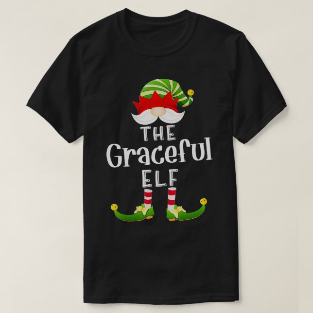 Camiseta Graceful Elf Group Natal Funny Pajama (Frente do Design)