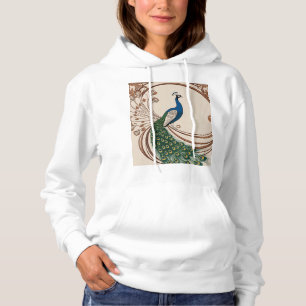 Camiseta Graceful Peacock: Art Nouveau Vetor Art