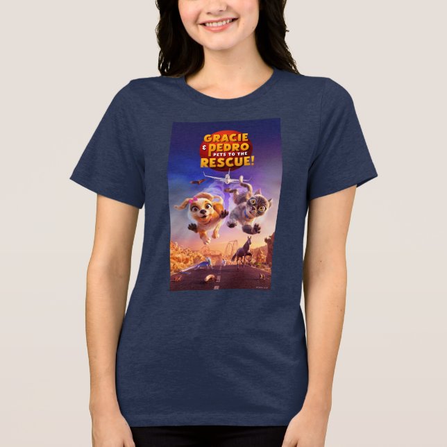 Camiseta Gracie & Pedro: Pets para o resgate! (Frente)
