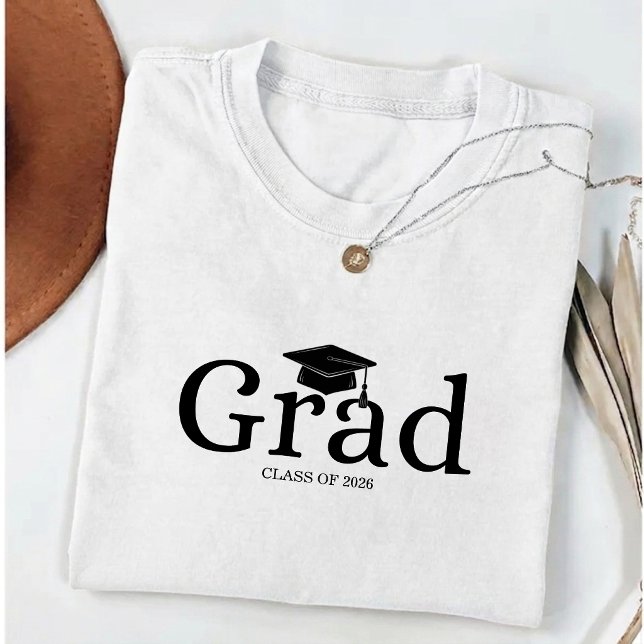 Camiseta grad simples preto branco graduação  (Criador carregado)