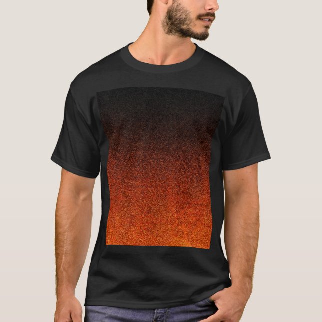 Camiseta Gradação da Brilhante Laranja e Preta (Frente)