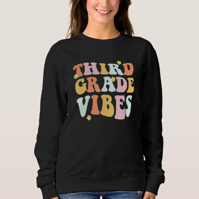 Camiseta Grade 3 Teachers  Students   Hippie Third Grade Vi (Frente)
