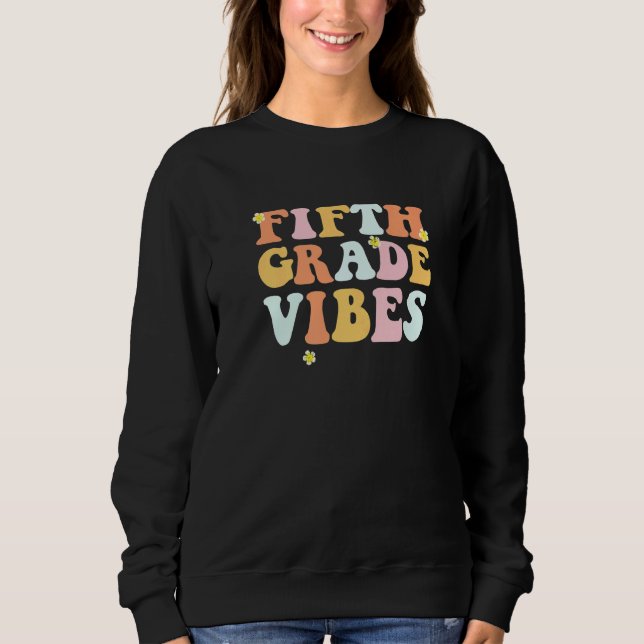 Camiseta Grade 5 Teachers Students  Fifth Grade Vibes (Frente)