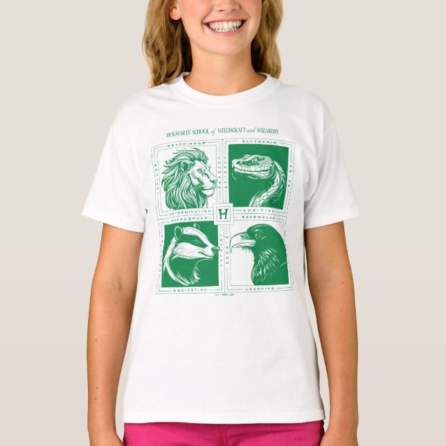Camiseta Grade da Casa HOGWARTS™ Animais (Frente)