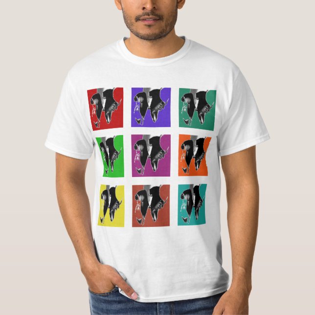 Camiseta Grade Muli-Colorida da torneira (Frente)