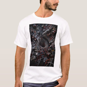 Camiseta Grade Quântica Ilusão 3D
