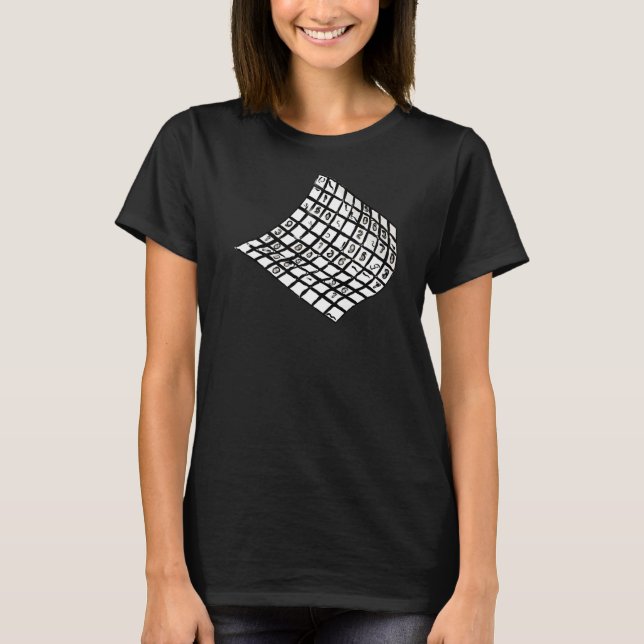 Camiseta Grade Sudoku das Linhas Advertidas (Frente)