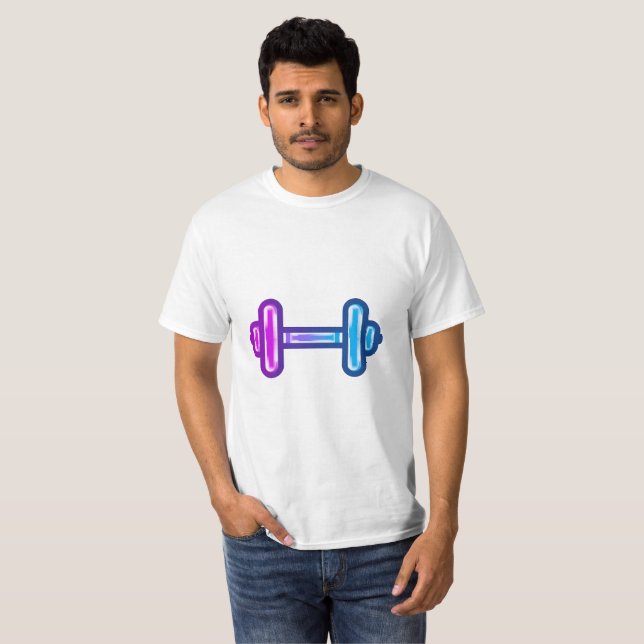 Camiseta Gradient Dumbbell Moderna (Frente Completa)