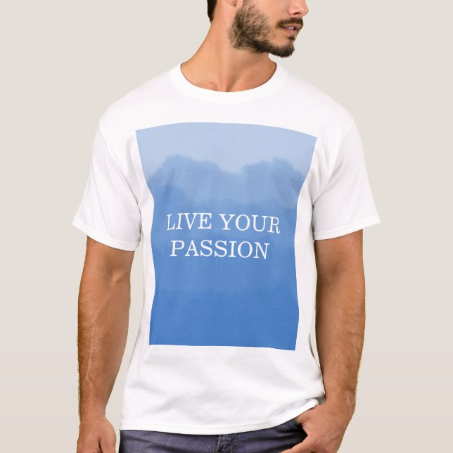 Camiseta Gradiente azul céu (Frente)