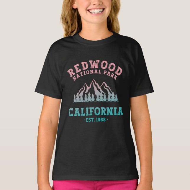 Camiseta Gradiente da Califórnia no Parque Nacional Redwood (Frente)
