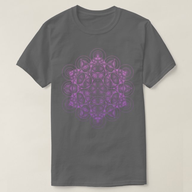 Camiseta Gradiente de Círculos de Traço Sagrado (Frente do Design)
