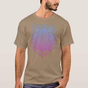 Camiseta Gradiente de Dimensões da Flor do Pentágono