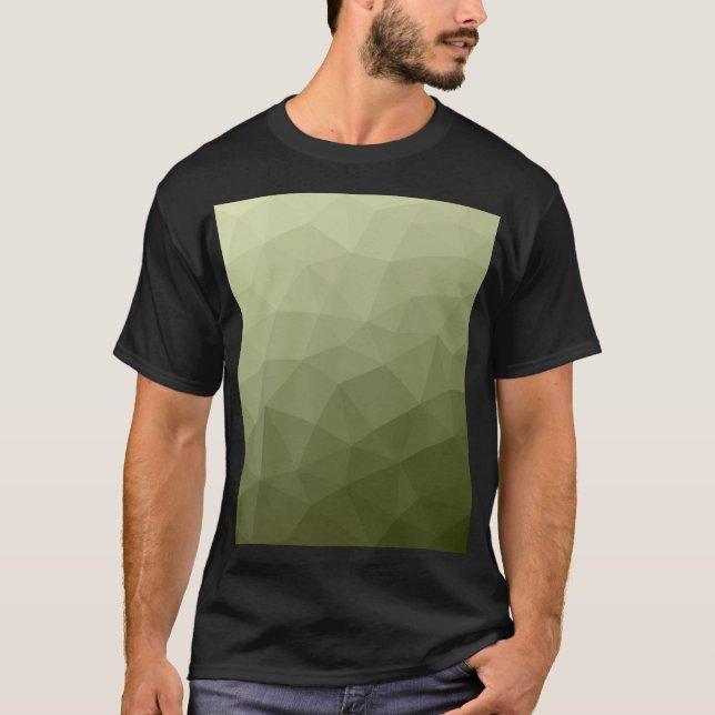 Camiseta Gradiente de oliva verde exército padrão de malha  (Frente)