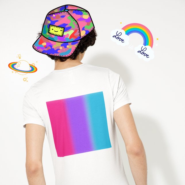 Camiseta Gradiente do Orgulho Andrógino - Presente para And (Criador carregado)