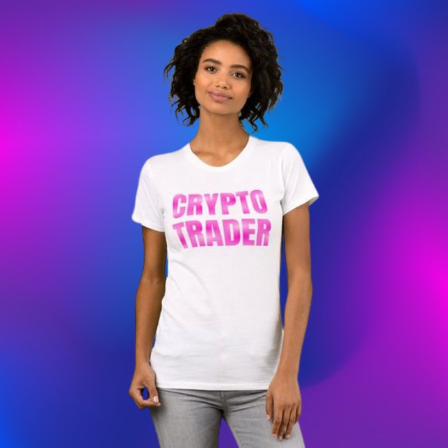 Camiseta Gradiente Rosa-Leve do Cripto Trader (Criador carregado)