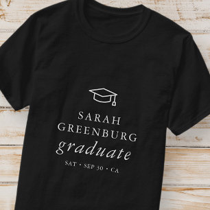 Camiseta Graduação Chic Simples Mínima Moderna do formando