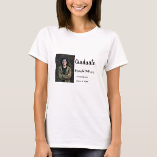 Camiseta Graduação clássica adicione nome de foto classe an