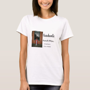 Camiseta Graduação clássica adicione nome de foto classe an