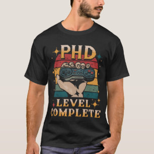 Camiseta Graduação Completa de Nível de Doutorado Jogos de 