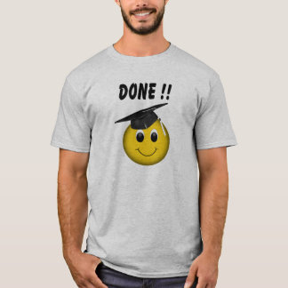 Camiseta Graduação "Concluída" Engraçado Emoji