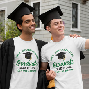 Camiseta Graduação da Escola Personalizada do Formando Verd