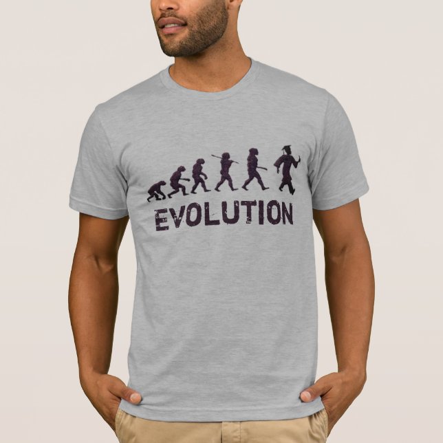 Camiseta Graduação Da Evolução Do Formando Engraçado Da Hum (Frente)