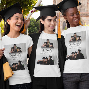Camiseta Graduação de Amigos de Colagem de Fotos Moderna