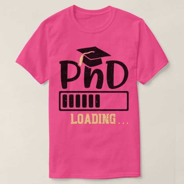 Camiseta Graduação de Carregamento de PhD (Frente do Design)