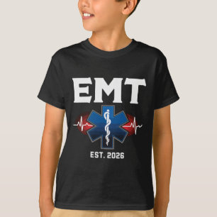 Camiseta Graduação de Estudante de EMT 2026 EMT Est. 2026 
